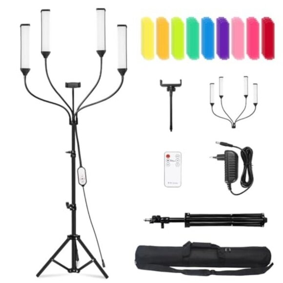 Four-arm RGB LED Photography Light, Equipped with a Tripod Mount, Photography Ba - Picture 2 of 8